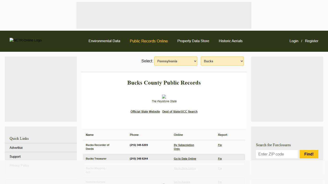 NETR Online • Bucks • Bucks Public Records, Search Bucks Records, Bucks Property Tax, Pennsylvania Property Search, Pennsylvania Assessor